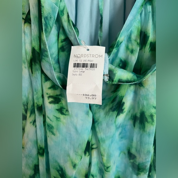 RAHI Lime Tie Dye Willa Cutout Open Back Midi Dress Size Large (12-14) N… - Picture 8 of 16